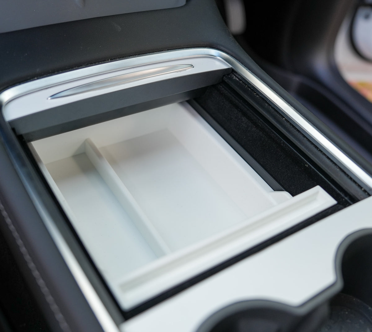 Tesla Centre Console Lined Storage Tray